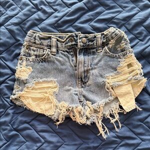 Custom Distressed Denim girls Shorts
